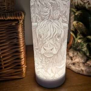 William Morris Highland Cow Lamp