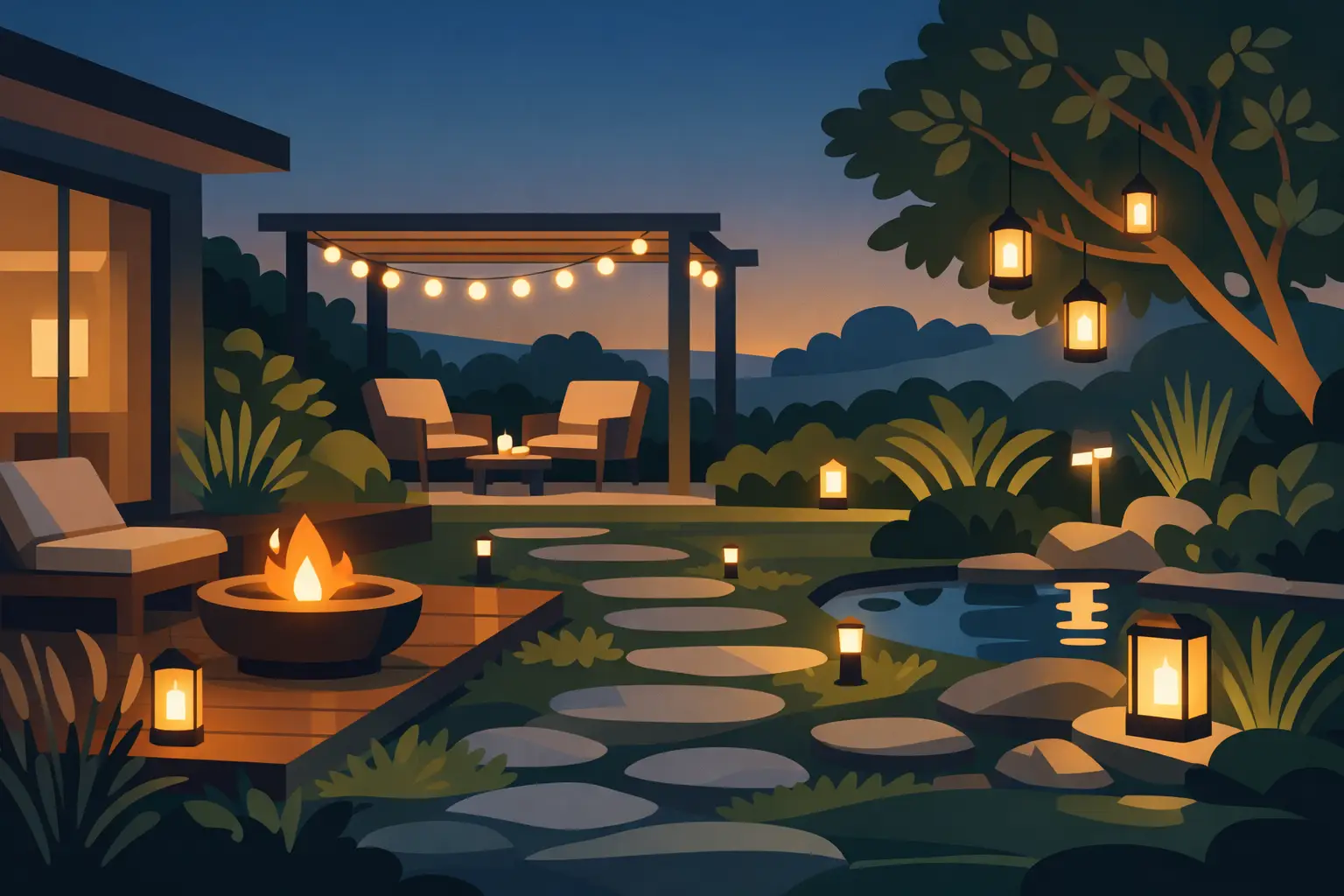 12 Garden Lighting Ideas That Feel Effortless