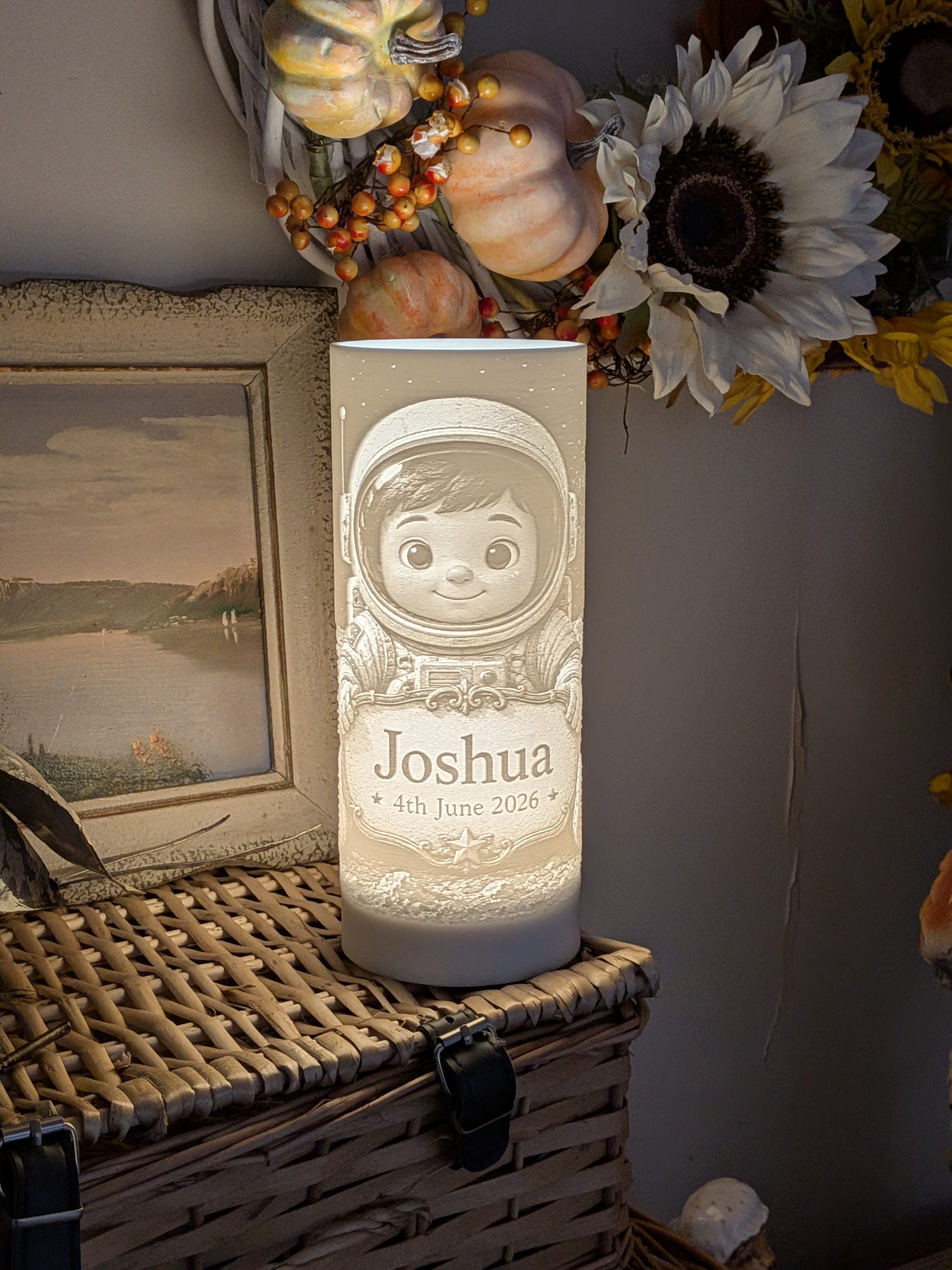 Astronaut Kids Personalised Light