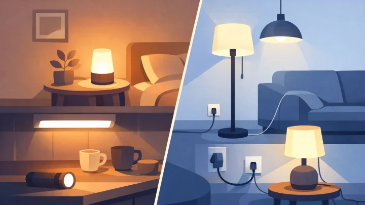 Rechargeable Lights vs Plug-In Lights at Home