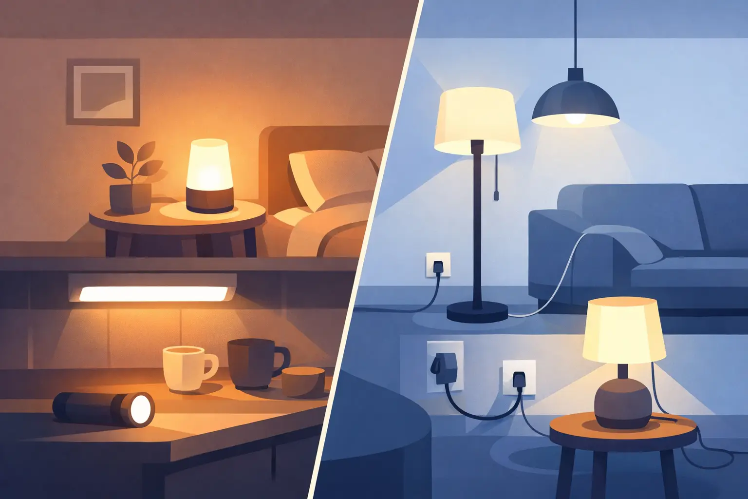 Rechargeable Lights vs Plug-In Lights at Home