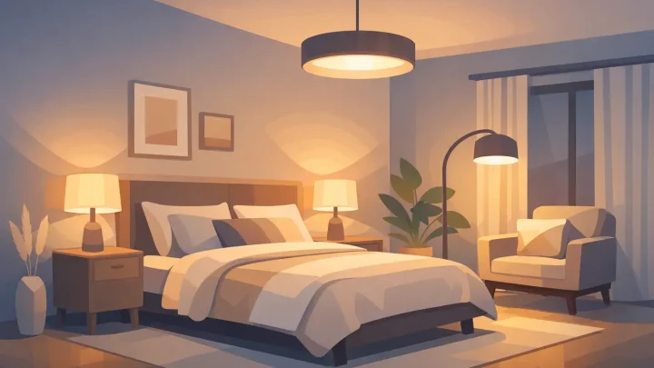 A Rental Bedroom Lighting Makeover Example